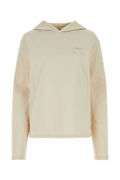 Prada Women Sand Stretch Cotton Oversize Sweatshirt Luosophy