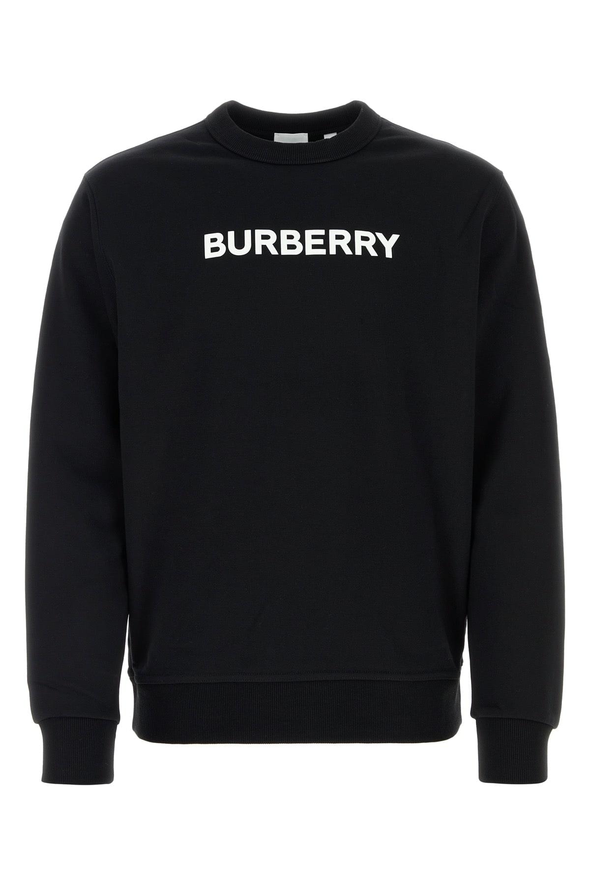 Burberry Men Black Stretch Cotton Oversize Sweater Luosophy