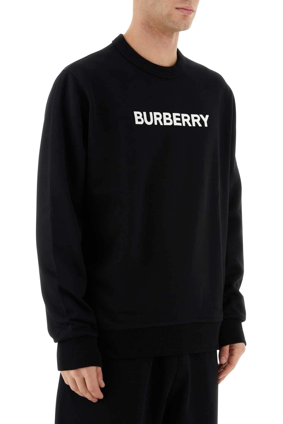 Burberry Men Black Stretch Cotton Oversize Sweater Luosophy