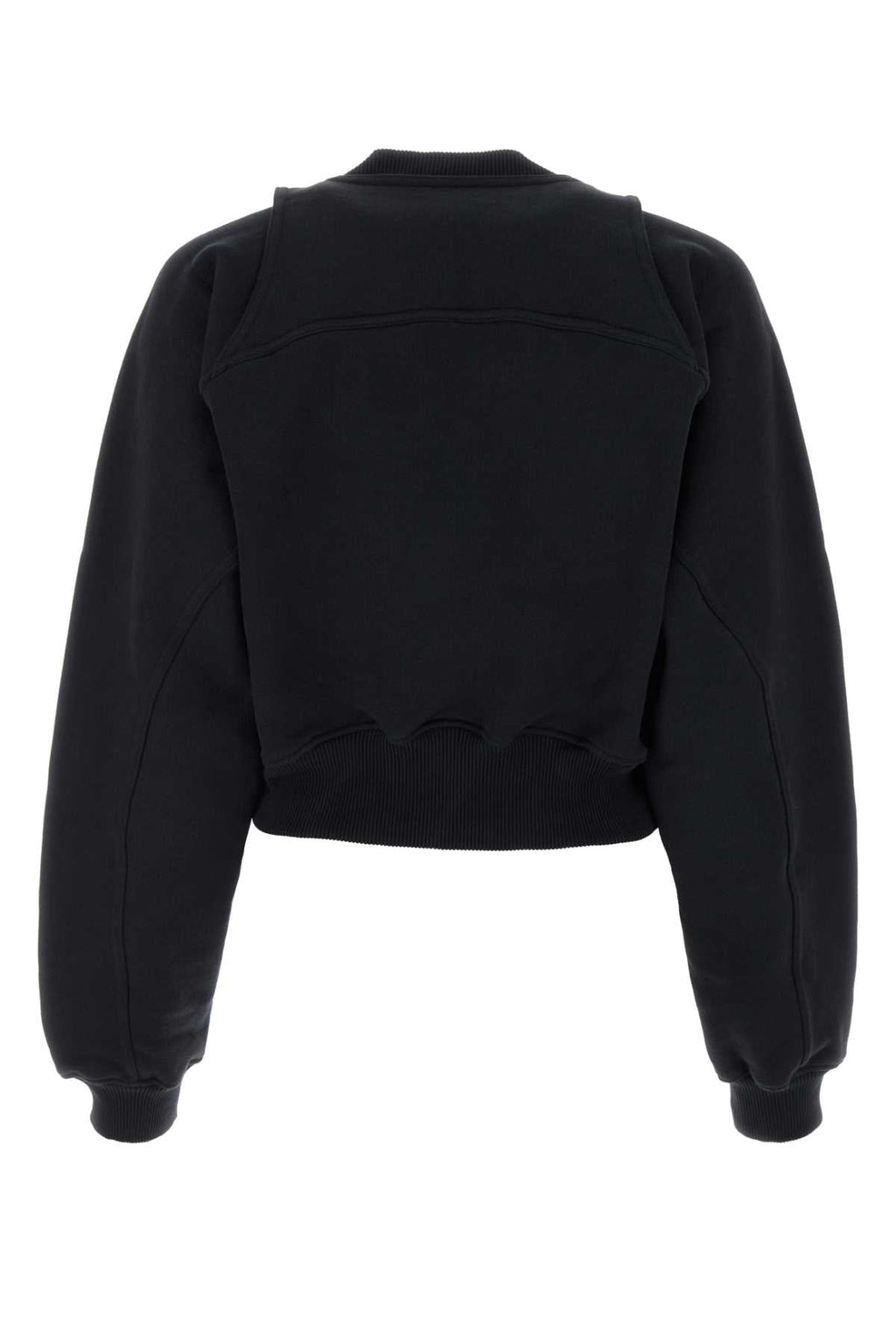 Off White Women Black Cotton Sweatshirt Luosophy