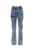 Givenchy Women Denim Cargo Jeans