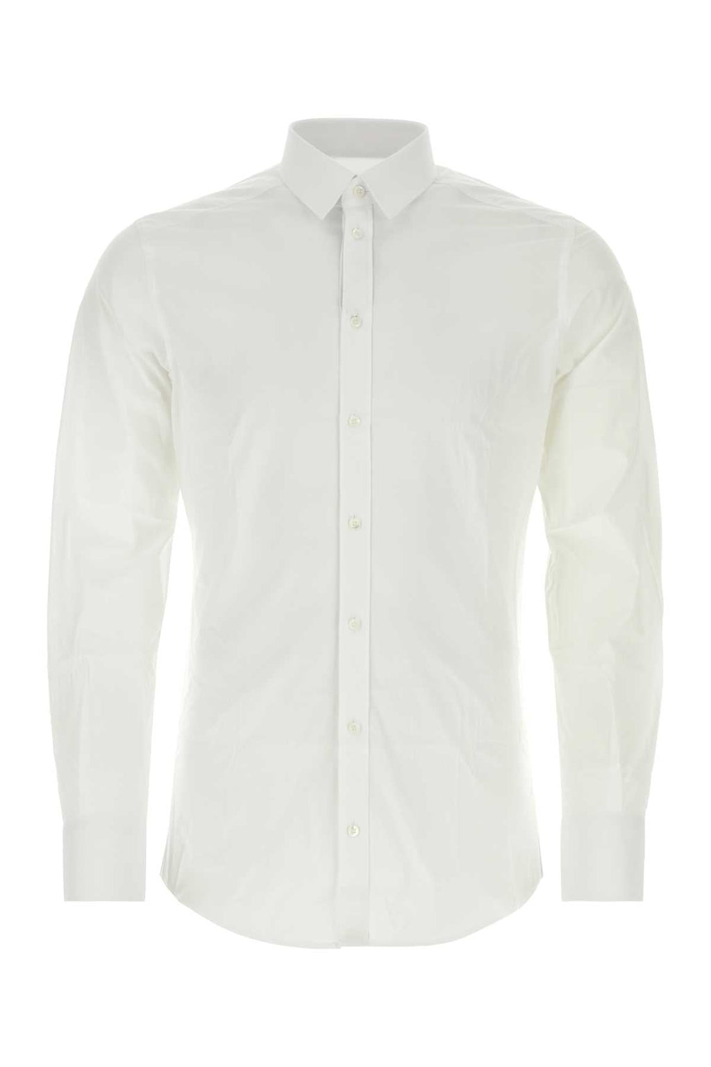 Dolce & Gabbana Men White Stretch Poplin Shirt Luosophy