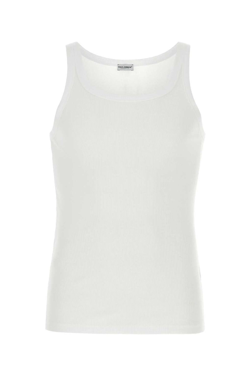 Dolce & Gabbana Men White Cotton Marcello Tank Top Luosophy