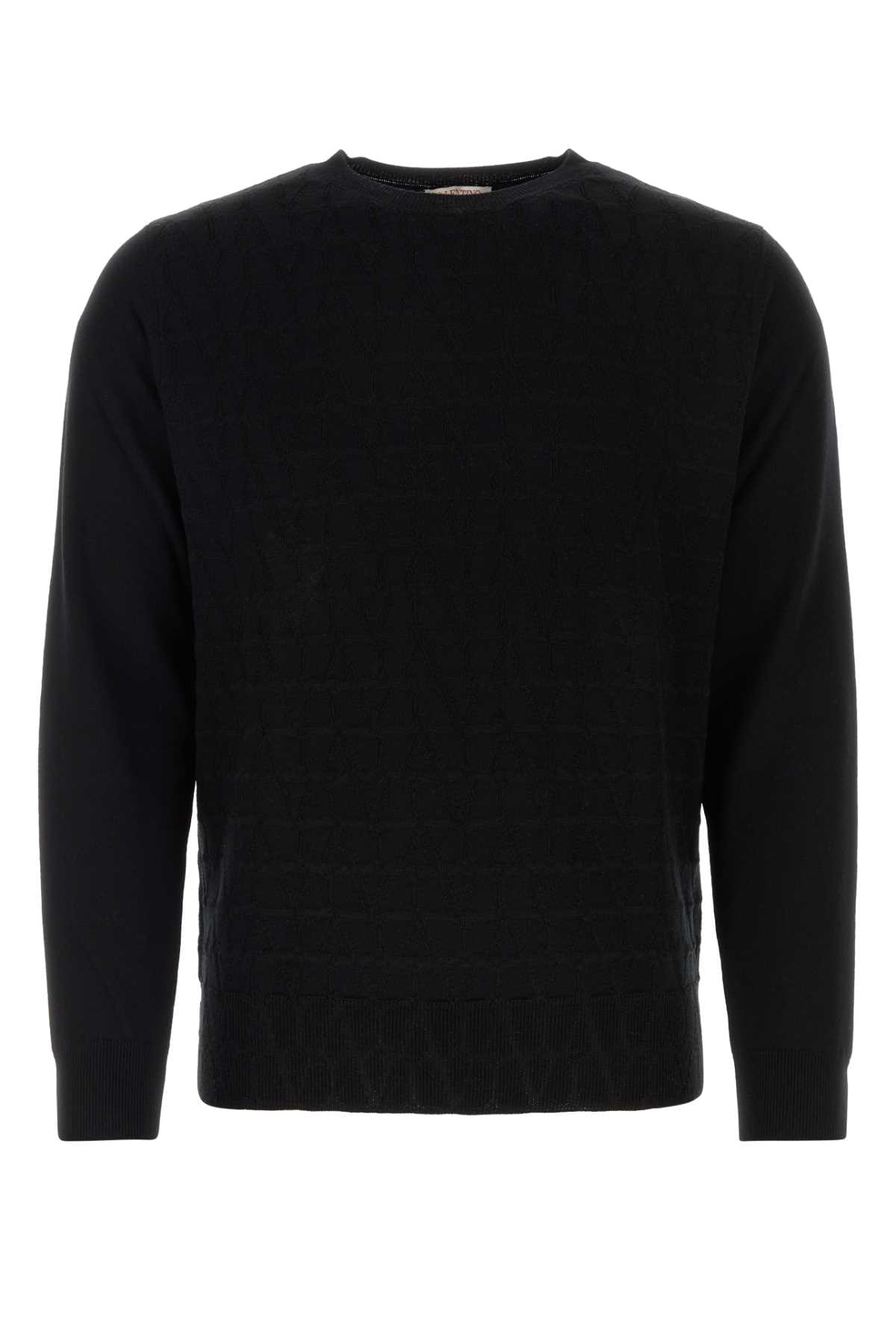 Valentino Garavani Men Black Wool Sweater Luosophy