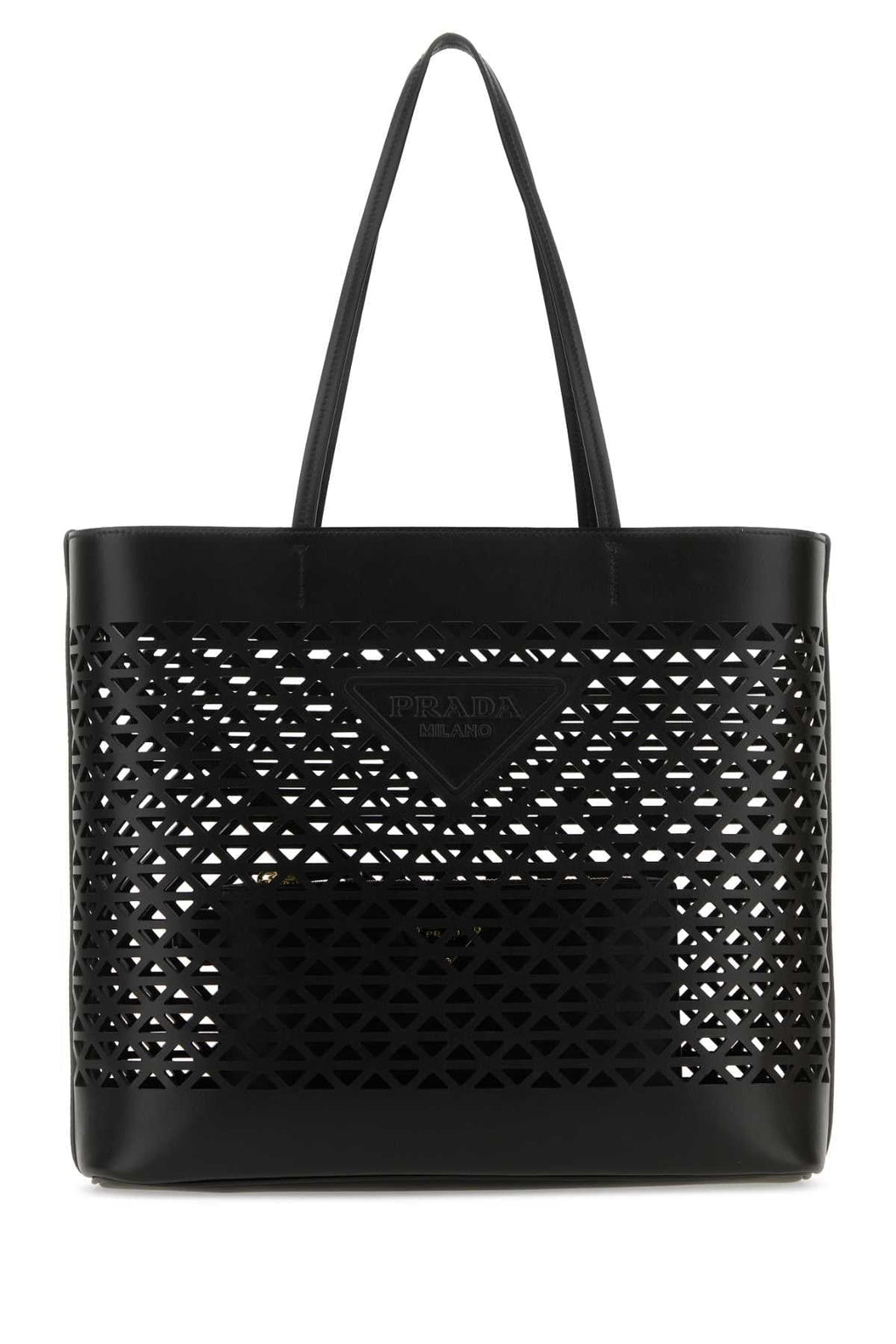 Prada Women Black Leather Shopping Bag Luosophy