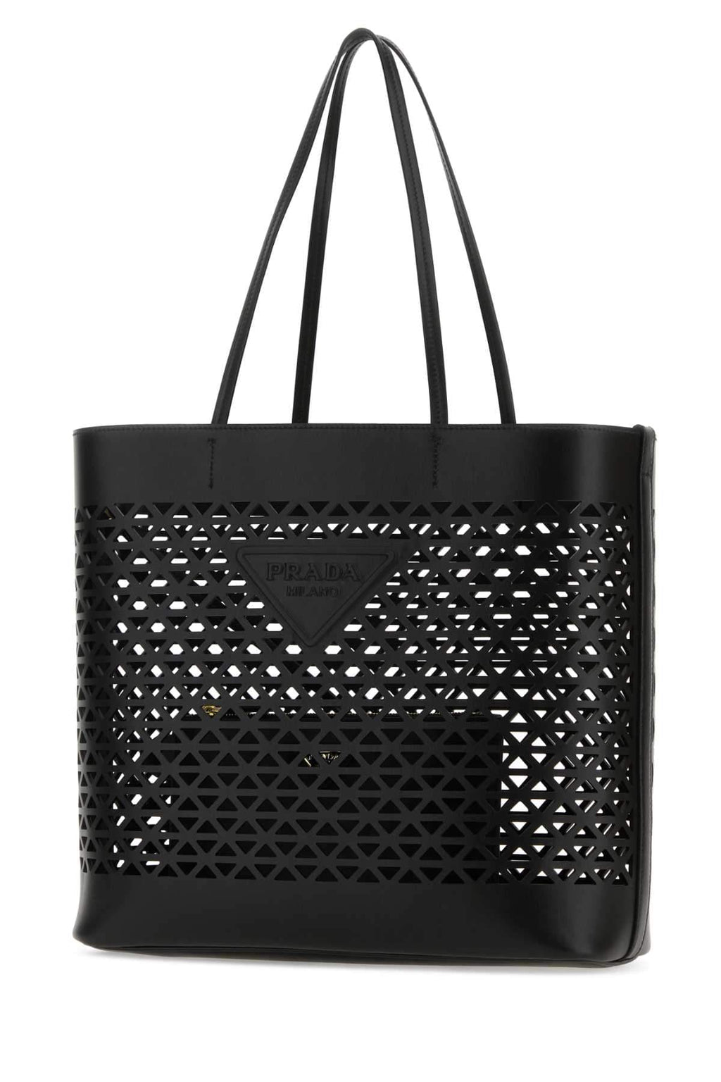Prada Women Black Leather Shopping Bag Luosophy