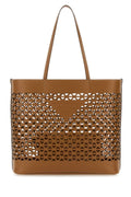 Prada Women Caramel Leather Shopping Bag Luosophy
