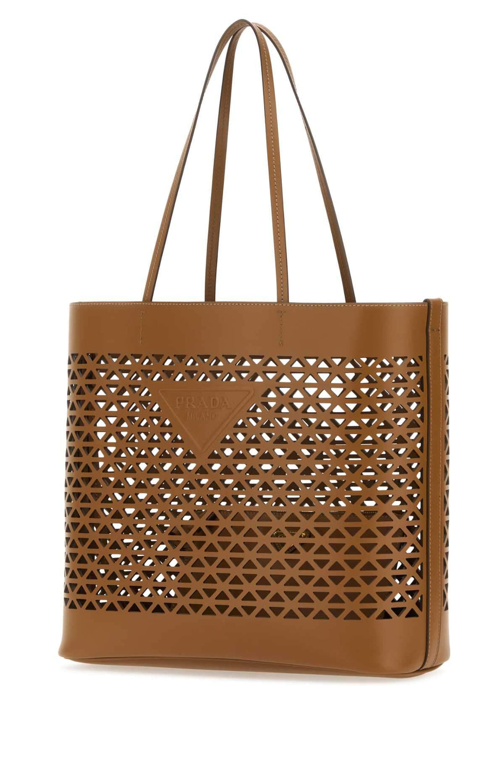 Prada Women Caramel Leather Shopping Bag Luosophy