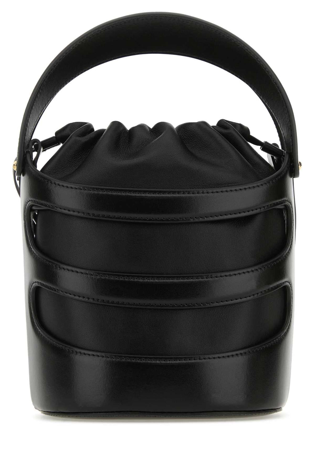 Alexander Mcqueen Women Black Leather The Rise Bucket Bag