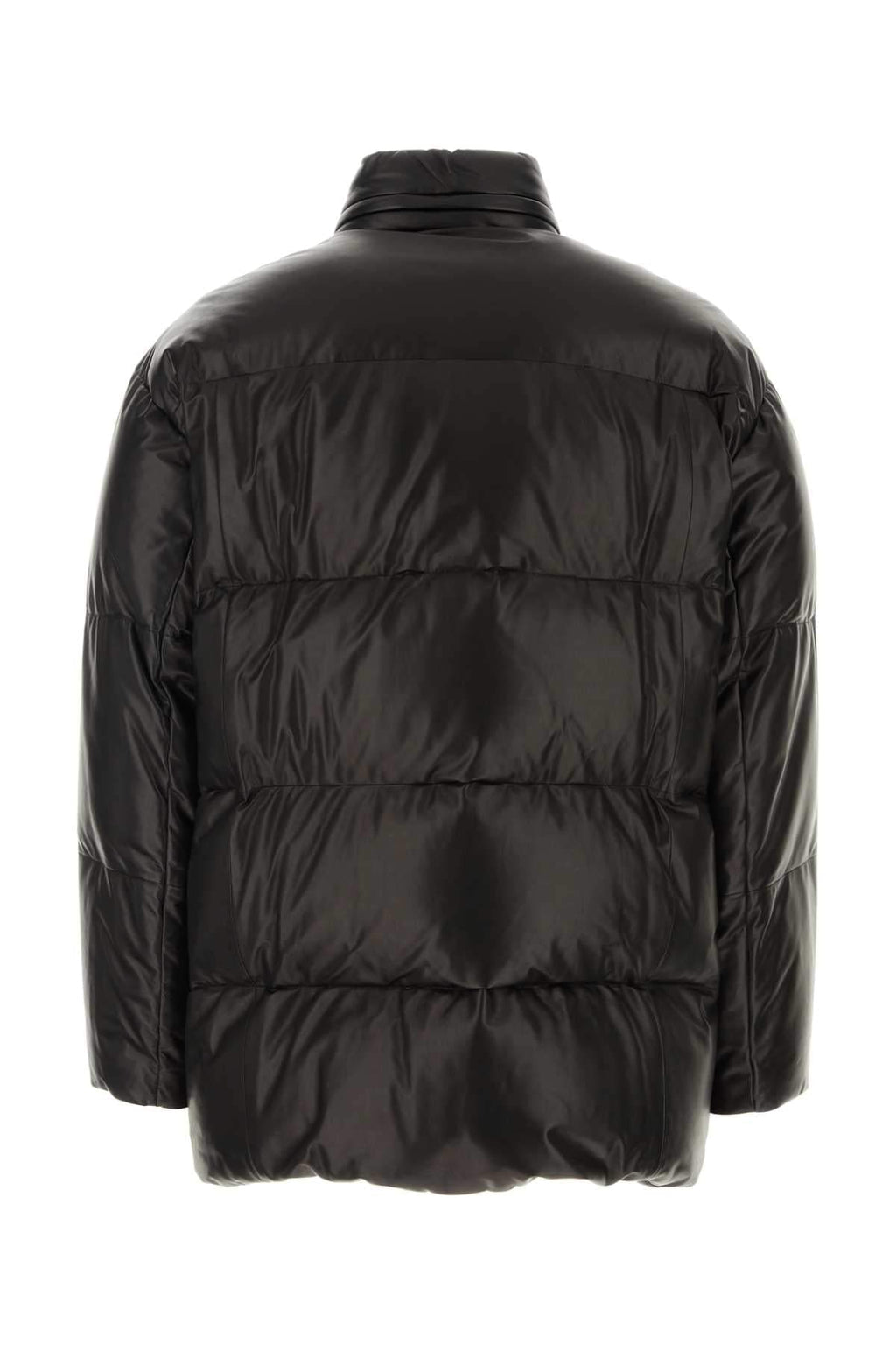 Prada Men Black Nappa Leather Down Jacket Luosophy