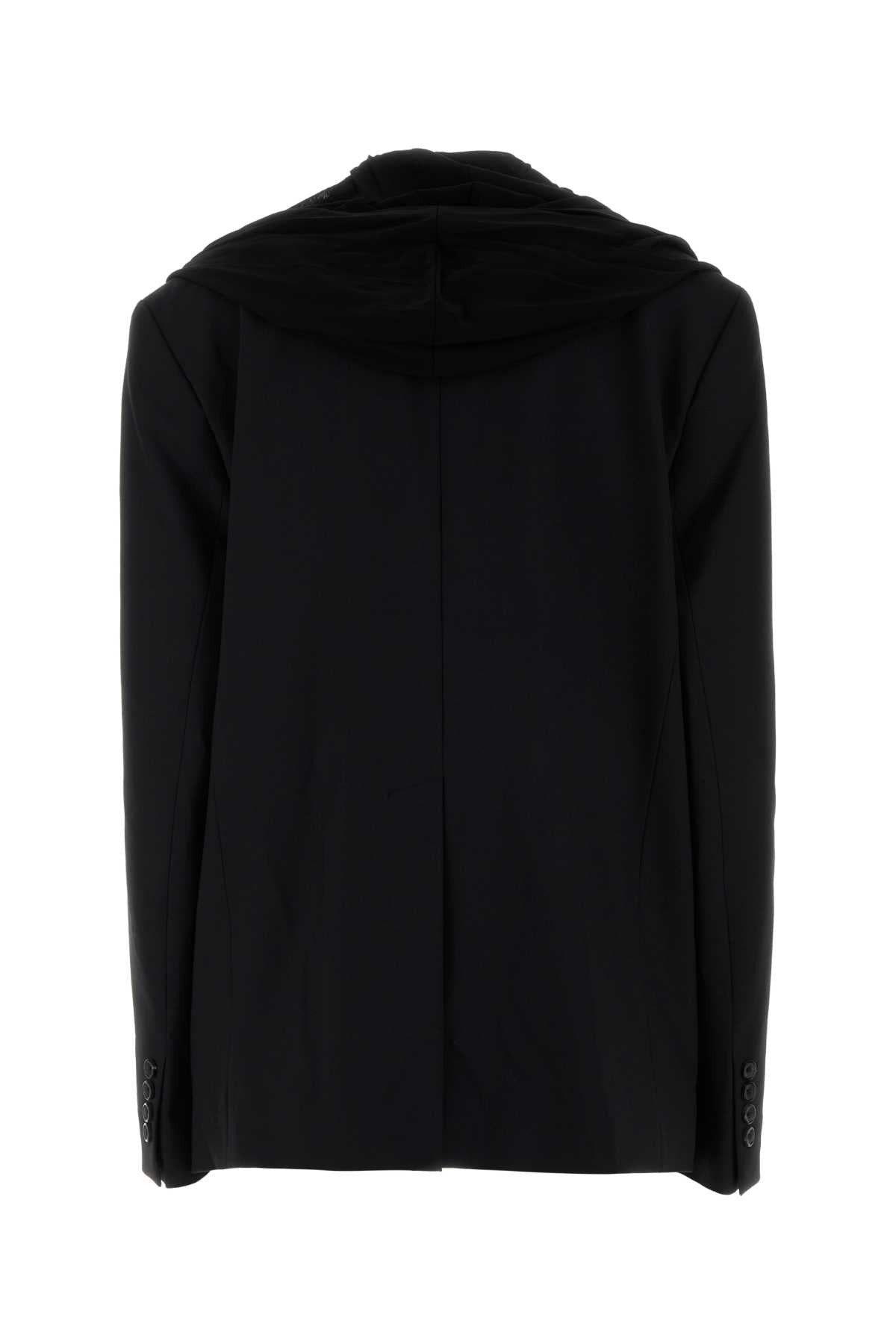Y Project Women Black Stretch Twill Oversize Blazer
