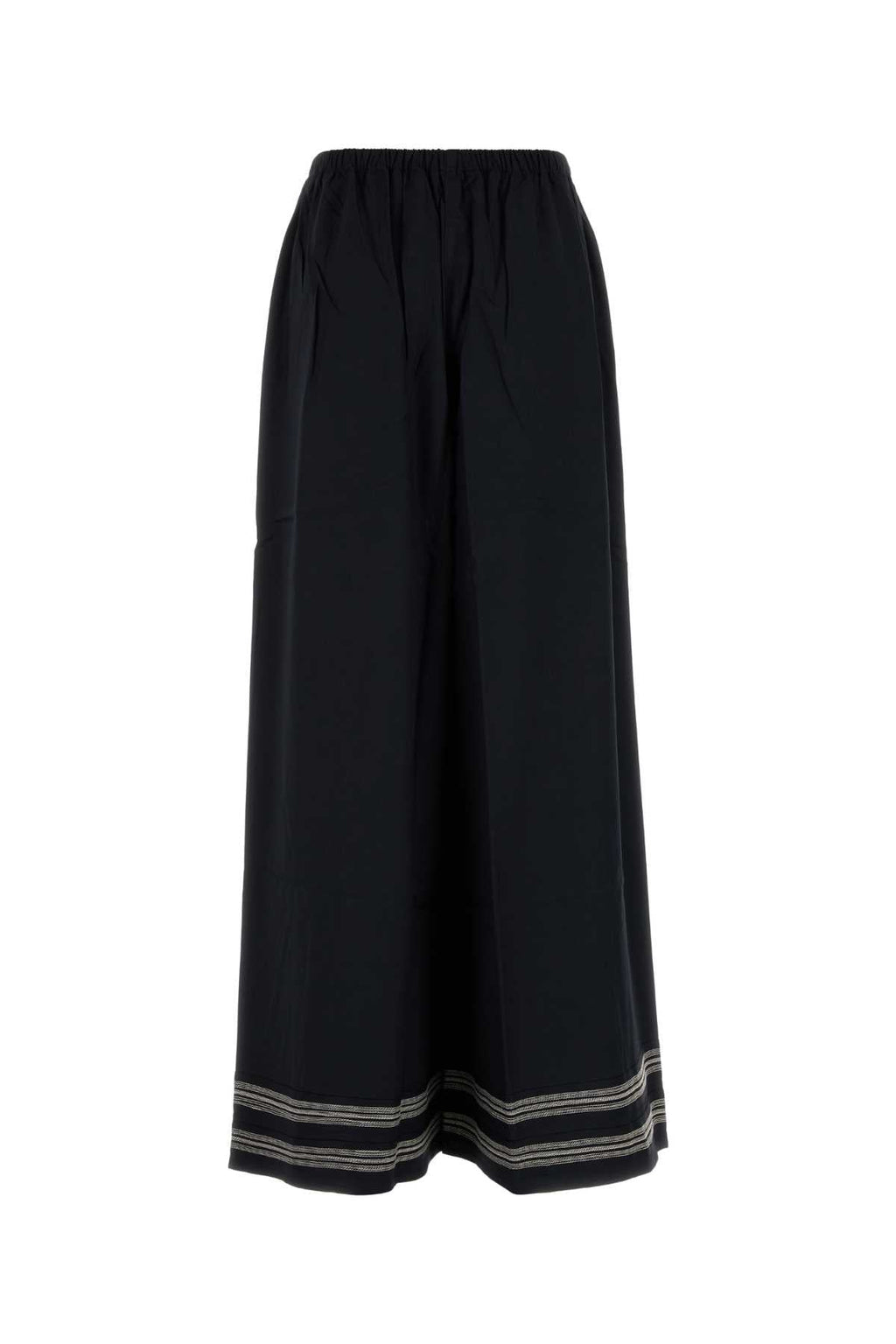 Bode Women Black Viscose Mathilde Wide-Leg
