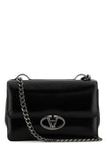Valentino Garavani Women Black Leather Small Vlogo Shoulder Bag