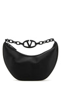 Valentino Garavani Women Black Leather Hobo Vlogo Moon Handbag