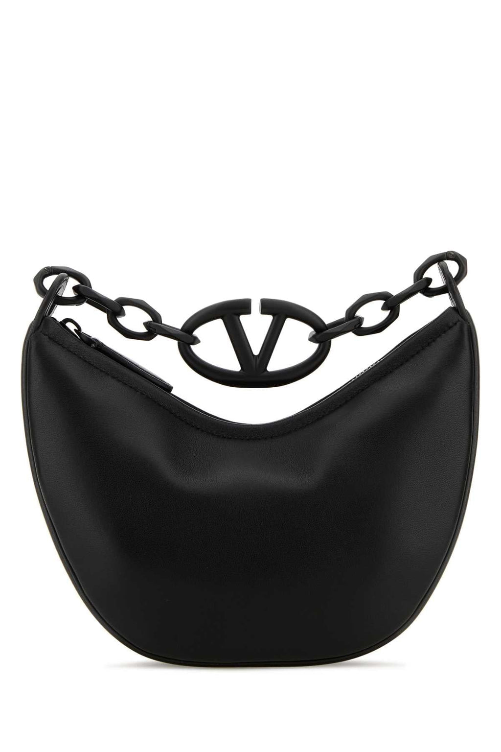 Valentino Garavani Women Black Leather Hobo Vlogo Moon Handbag Luosophy
