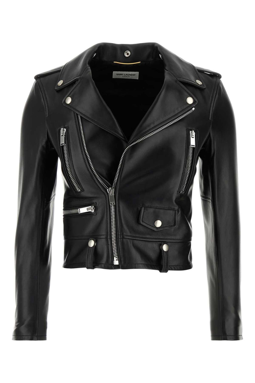 Saint Laurent Women Black Nappa Leather Jacket Luosophy