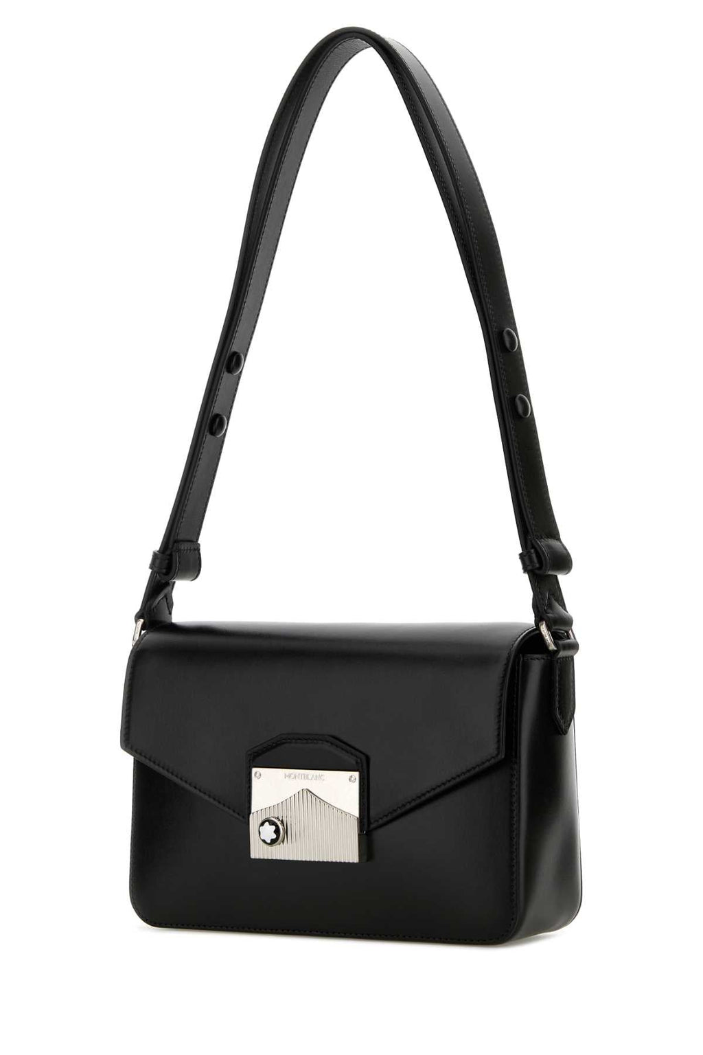 Montblanc Men Black Leather Meisterstuck Shoulder Bag