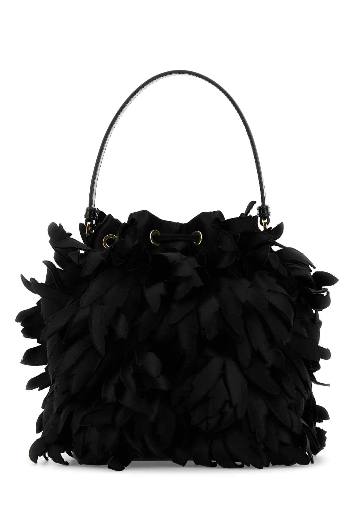 Prada Women Embellished Satin Mini Bucket Bag Luosophy