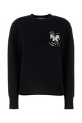 Burberry Women Black Stretch Wool Blend Sweater