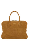 Salvatore Ferragamo Women Camel Suede Medium Handbag