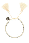 Prada Women Two-Tone Suede And Fabric Bracelet