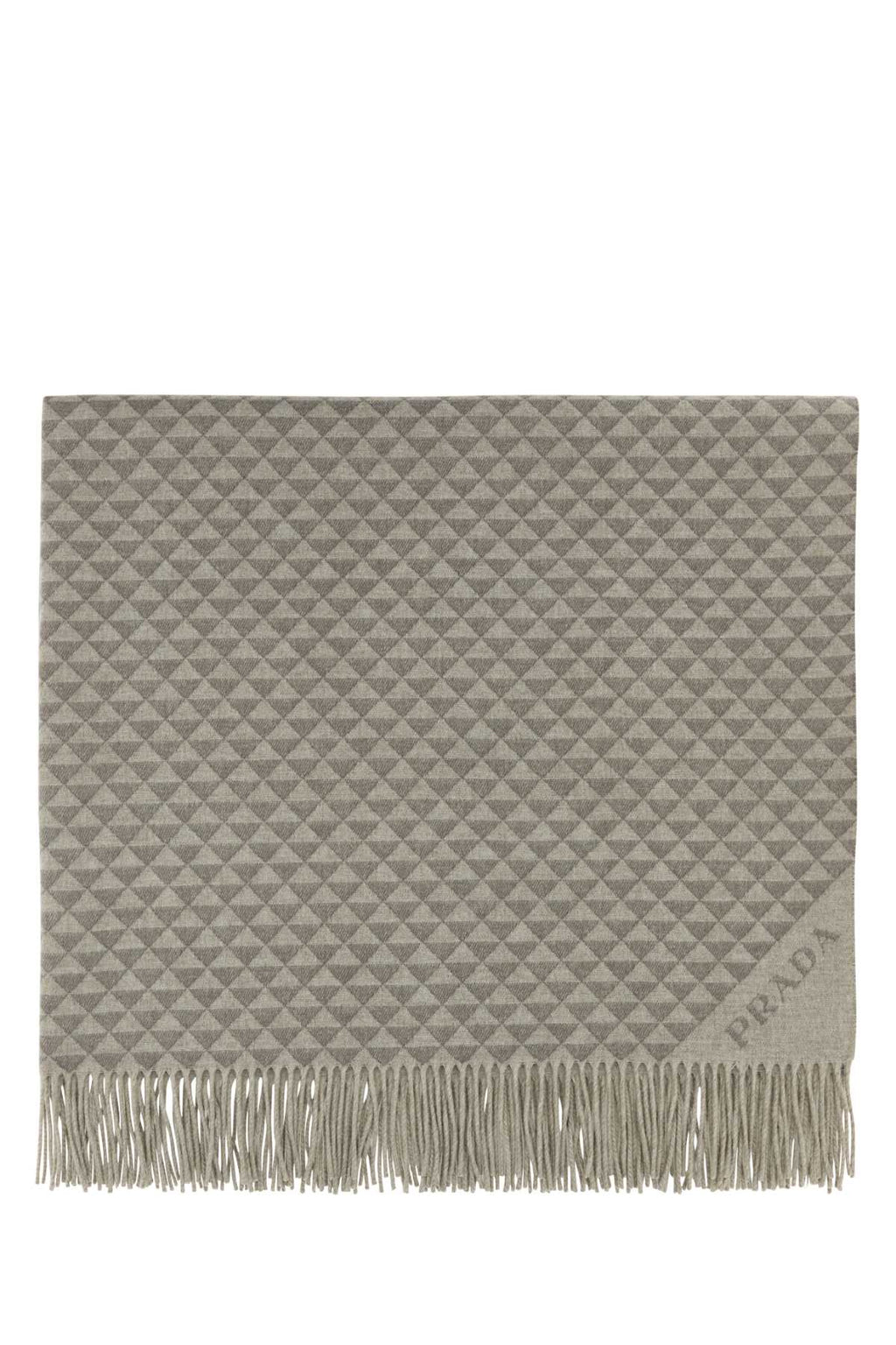 Prada Unisex Embroidered Wool Blend Symbole Double Blanket