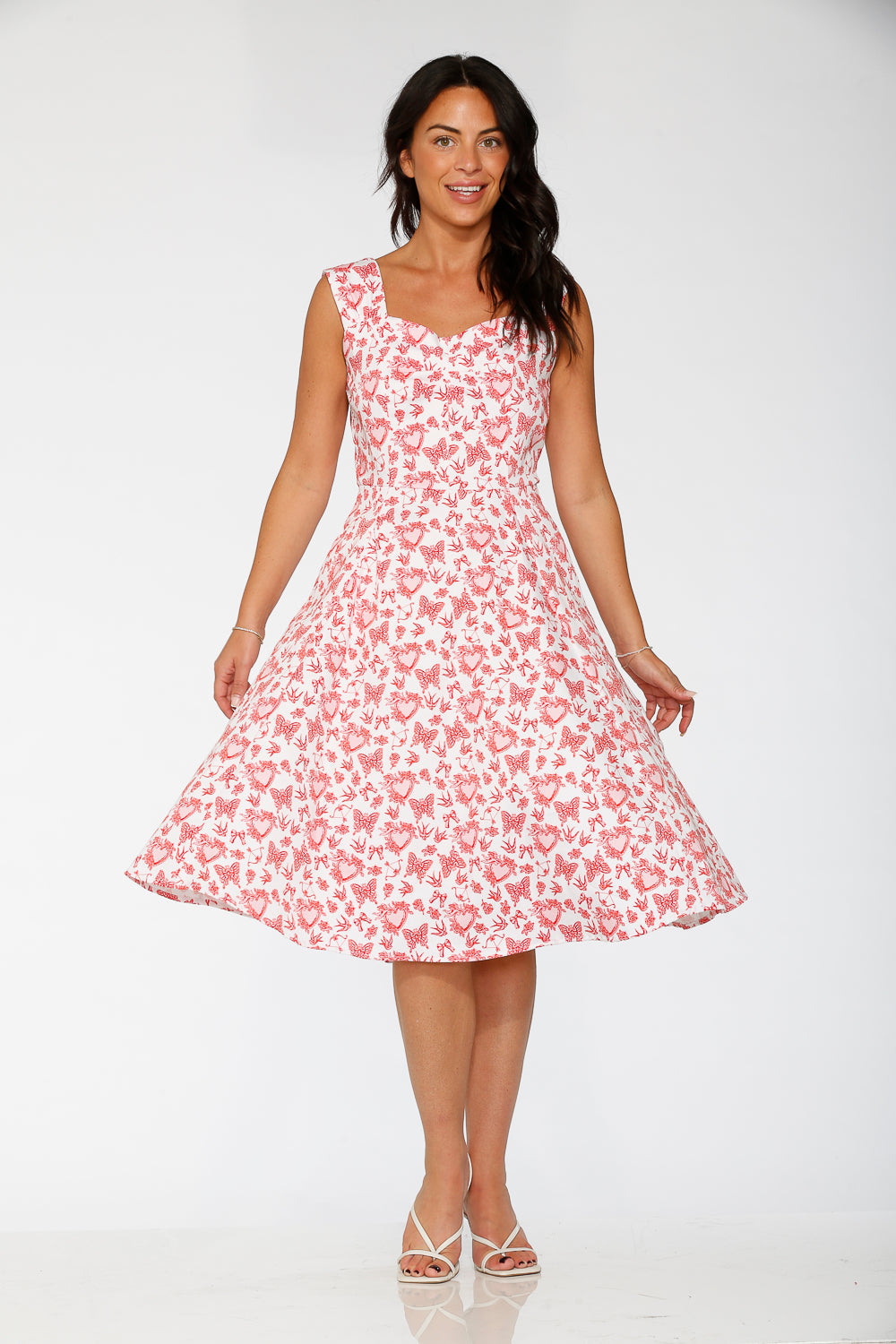 20126 Heart Angel Swing Dress in White