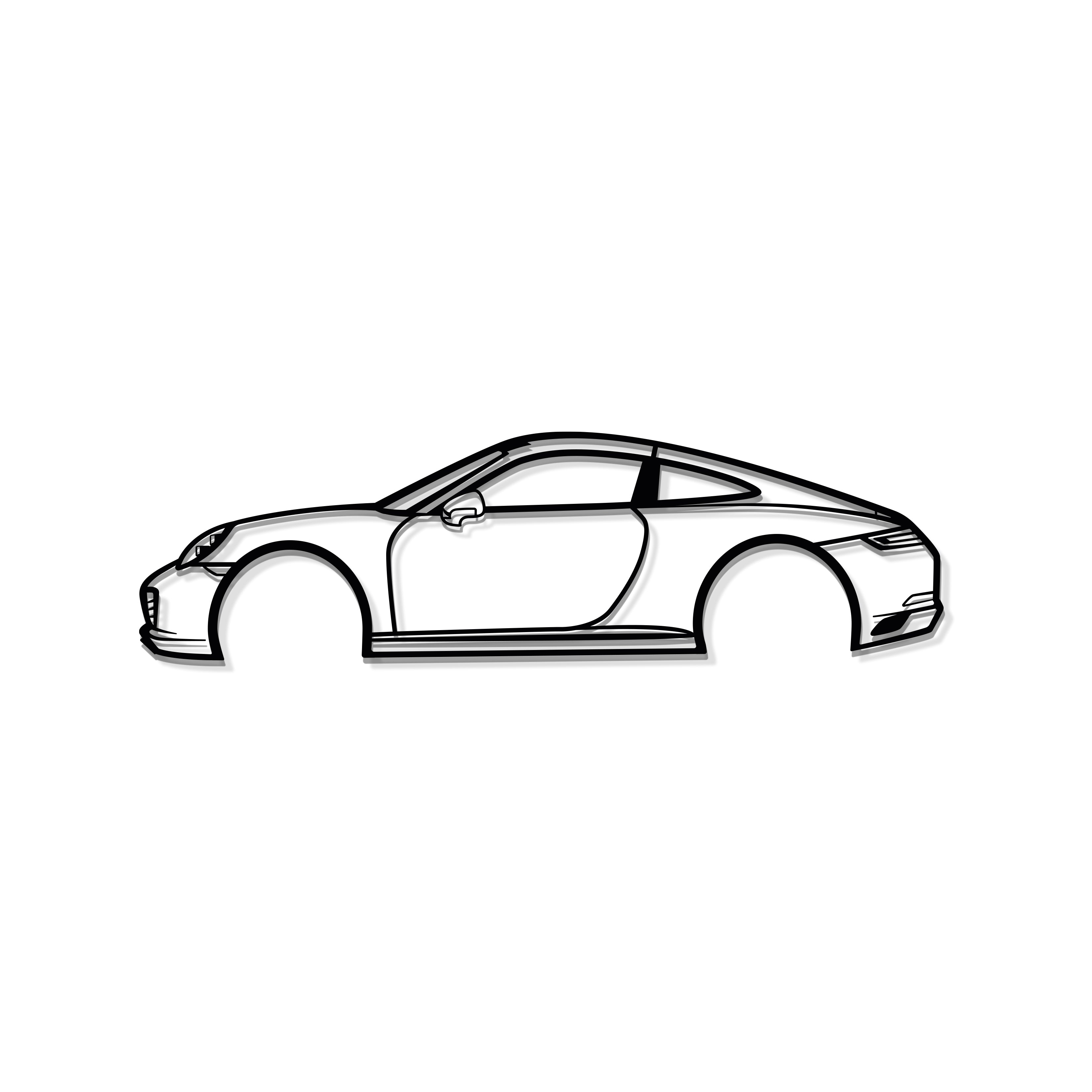 Carrera 911 Metal Car Wall Art - MT0577