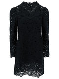 Isabel Marant Women 'Daphne' Mini Black Dress With Flower Embroidery In Guipure Woman