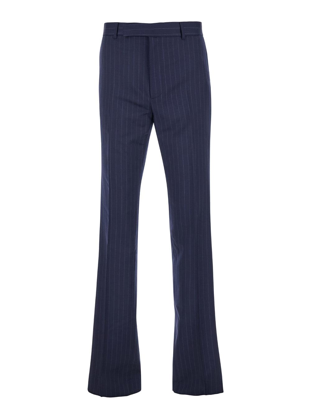 Givenchy Men Blue Flared Pants With High Waist In Wool Man Luosophy