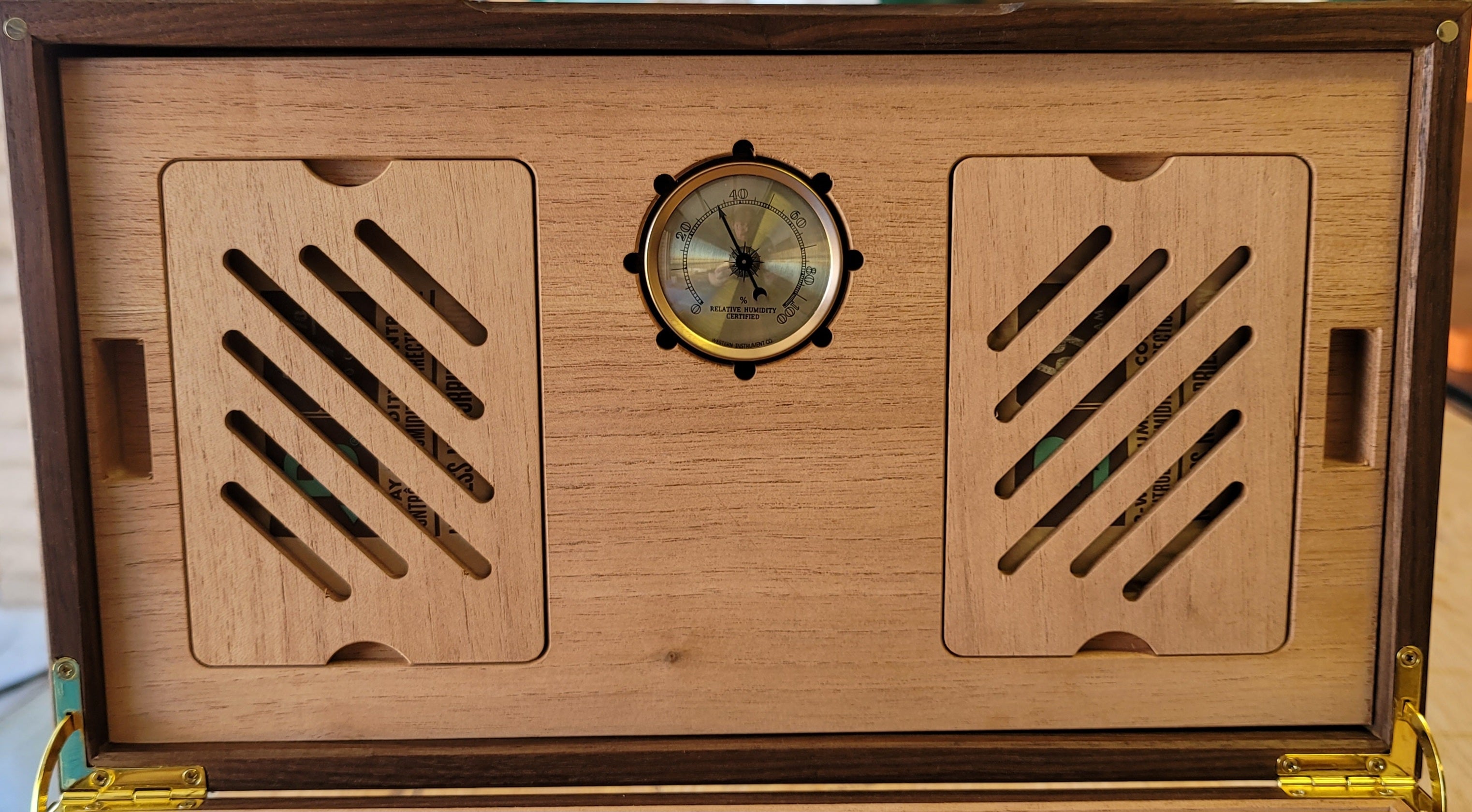 Cigar Humidor - Black Walnut with Spanish Cedar Lining - 80 Capacity Red Ridge Woodworking