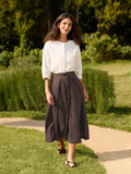 100% Linen Button-Front Drop Shoulder Shirt EASTER LINTICO