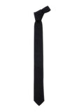 Dolce & Gabbana Men Black Tie With Single Loop On The Rear In Silk Man