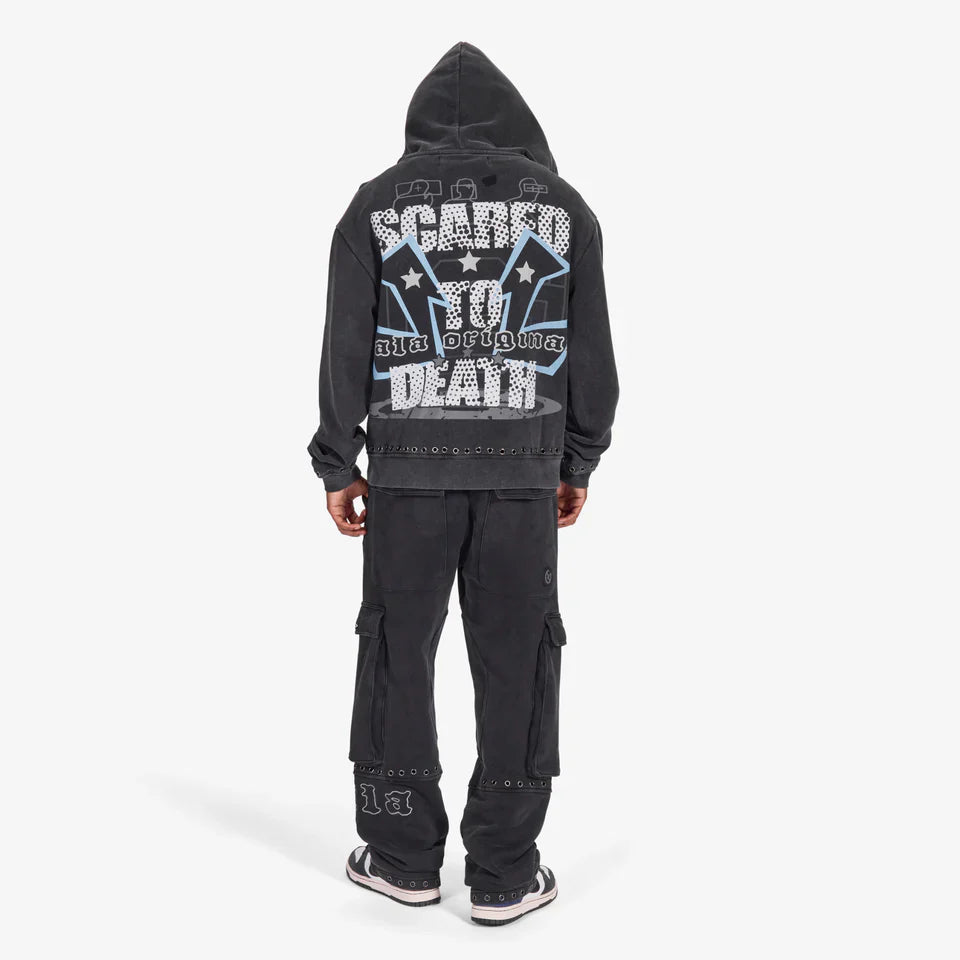 Gala Original Harpy Grommet Hoodie - Washed Black