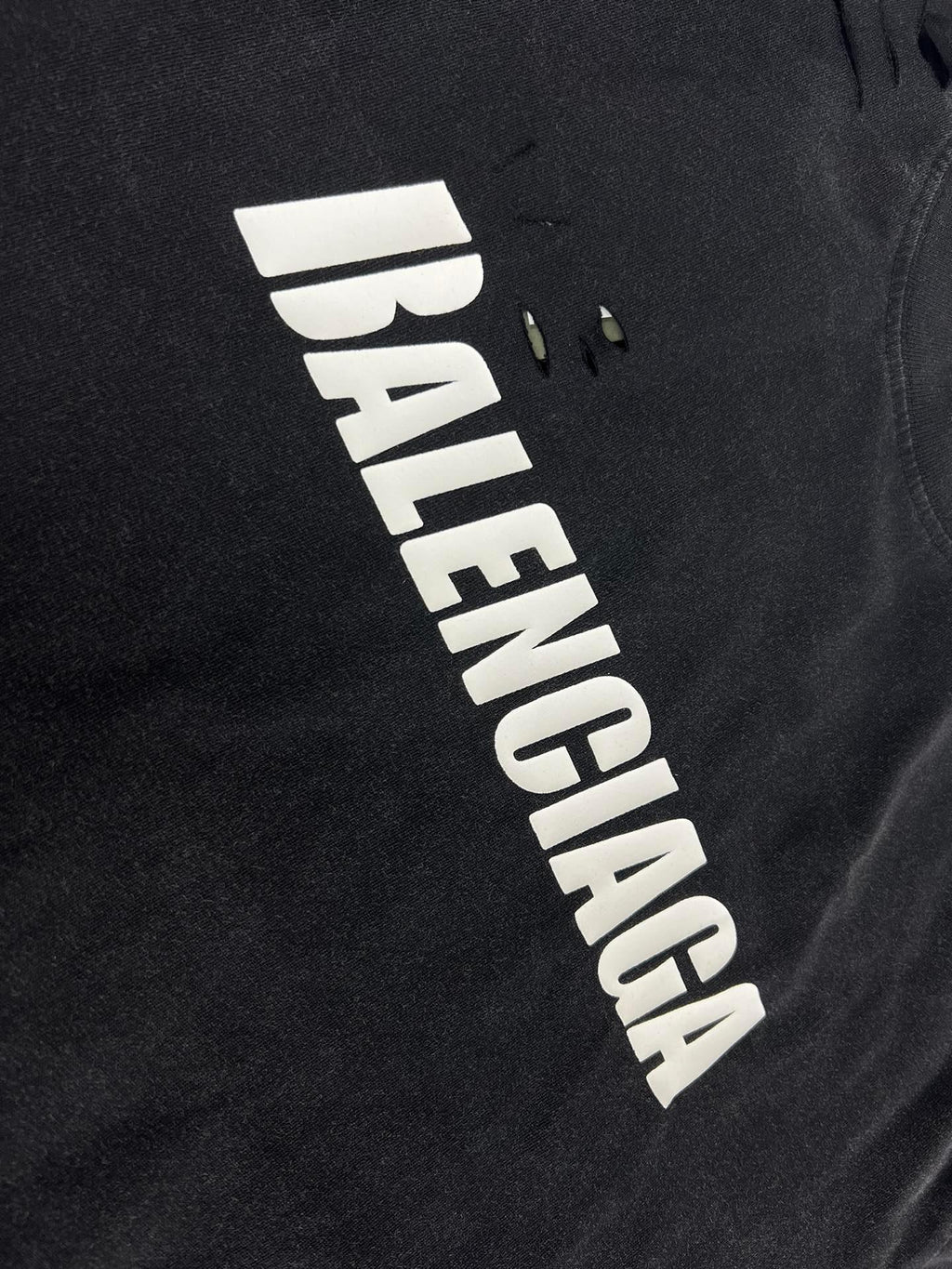 Balenciaga Black T-Shirt Without Collar Banlieue91
