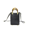Fendi  Vitello King Plexiglass Logo Embossed Mini Fendi Sunshine Shopper Tote
