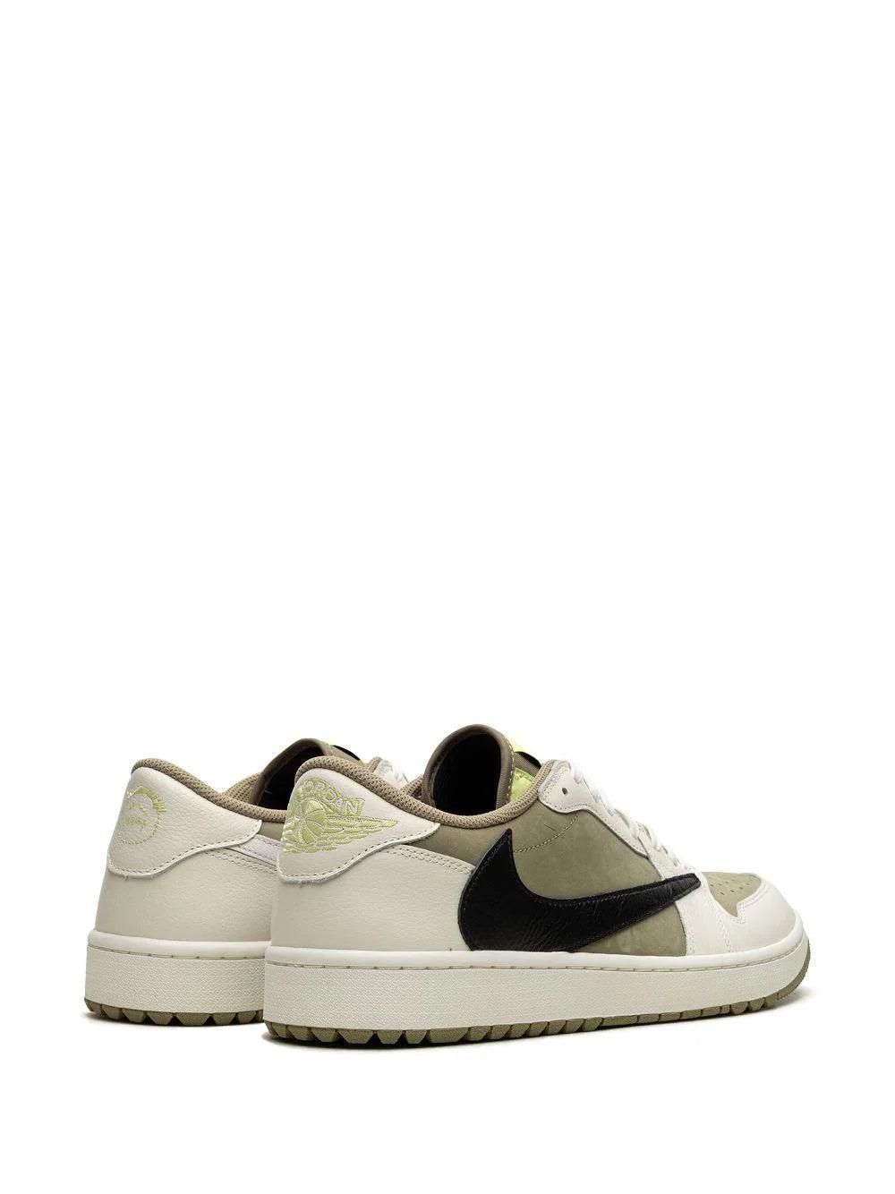 Jordan 1 Retro Low Golf Travis Scott Neutral Olive Banlieue91