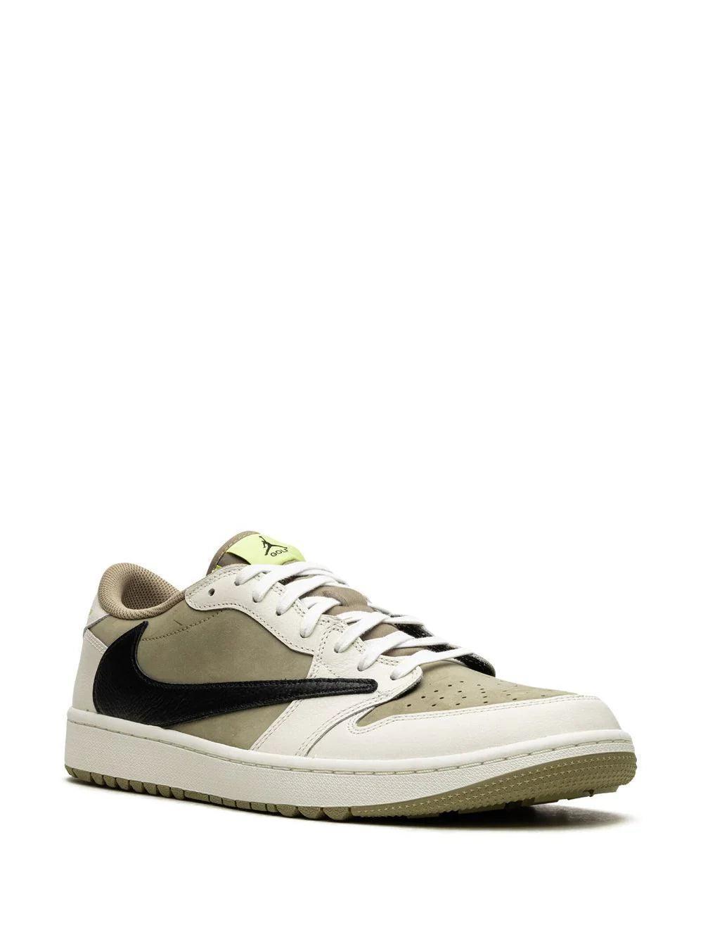 Jordan 1 Retro Low Golf Travis Scott Neutral Olive Banlieue91
