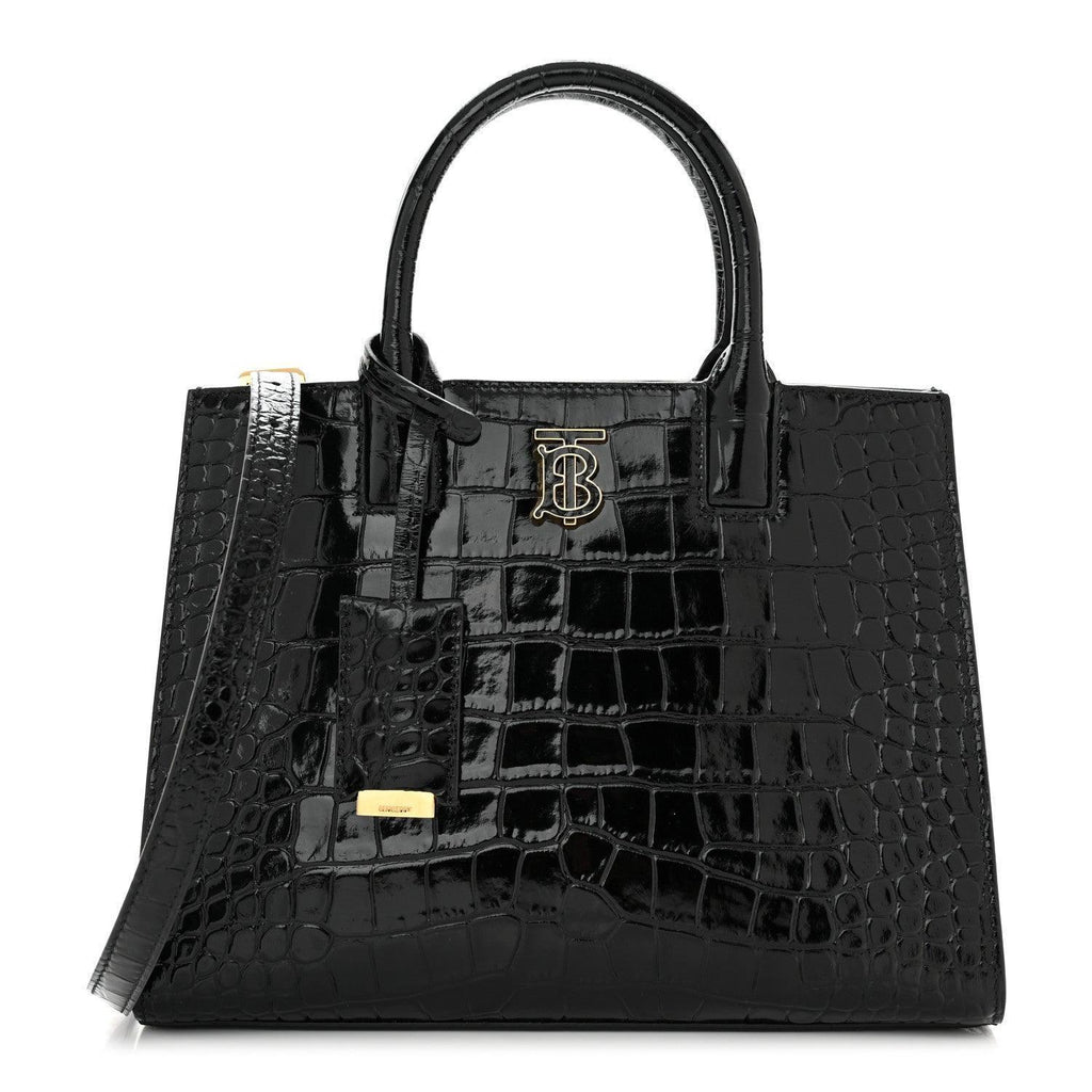 Burberry  Crocodile Embossed Calfskin Mini Frances Tote Banlieue91