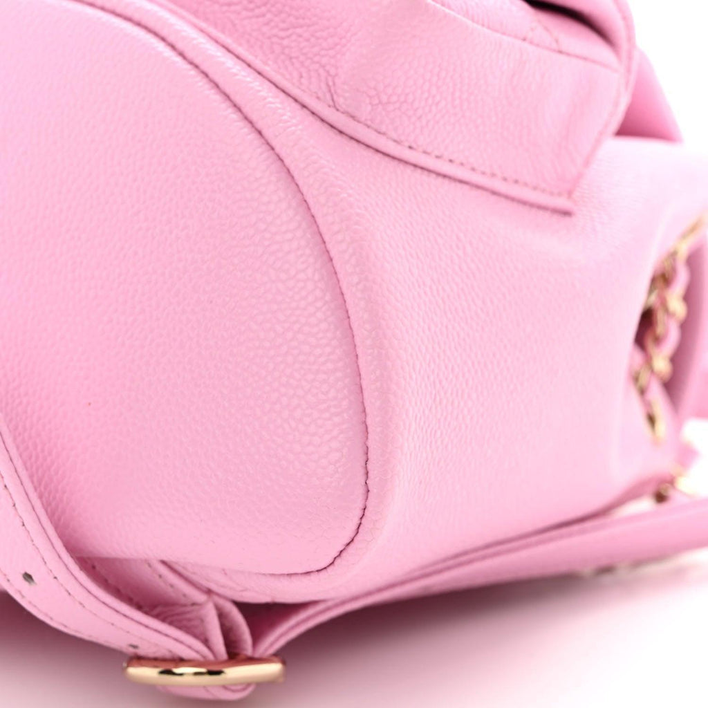 Chanel Shiny Caviar Quilted Small Duma Pockets Drawstring Backpack