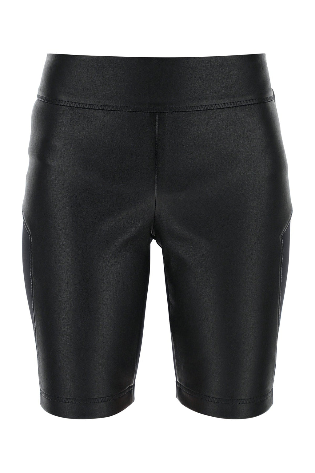 Loewe Women Black Leather And Fabric Leggings