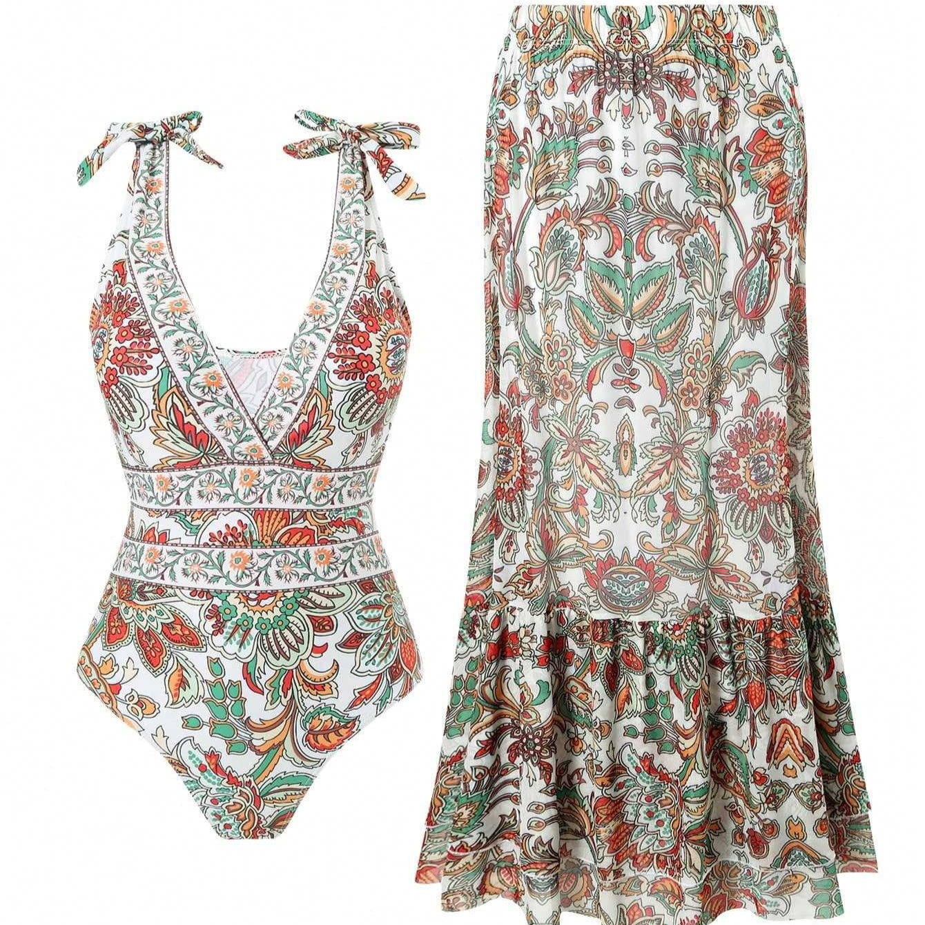 Ethnic Style One-piece Swimsuit For Women Beach Suit FitiqueFit