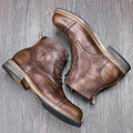 Leather British Martin boots Men's high-top leather shoes