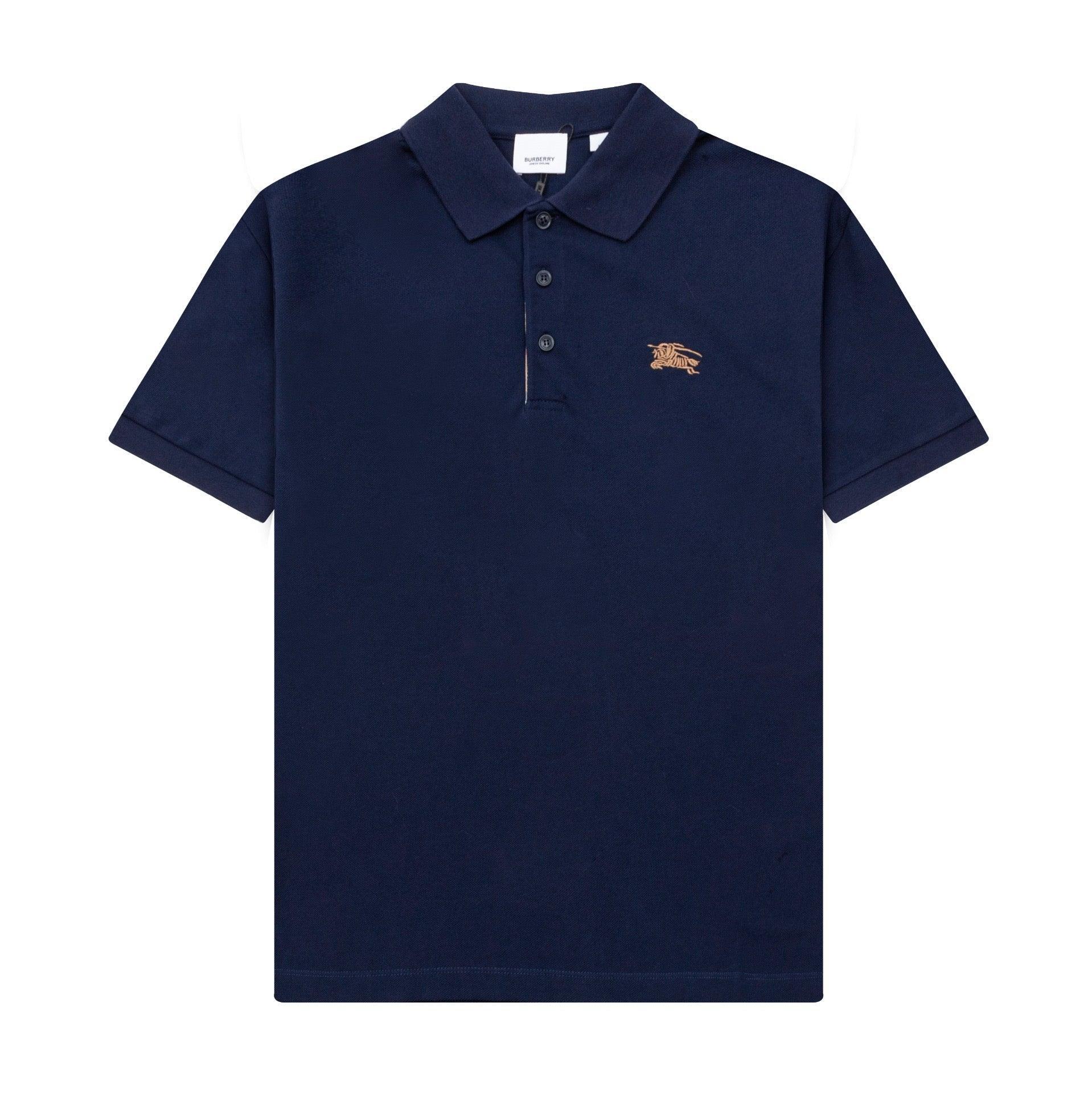 Burberry Blue T-Shirt With Collar Banlieue91