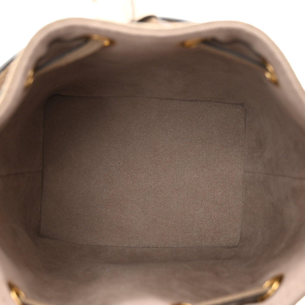Louis Vuitton  Empreinte Monogram Giant Nano Noe Tourterelle Creme Banlieue91
