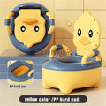 Children's Pot 1-6 Years Old Upgraded Cute Duck Baby Toilet Seat Baby Potty Portable Stool Boys & Girls Safe Trainer Seat WC
