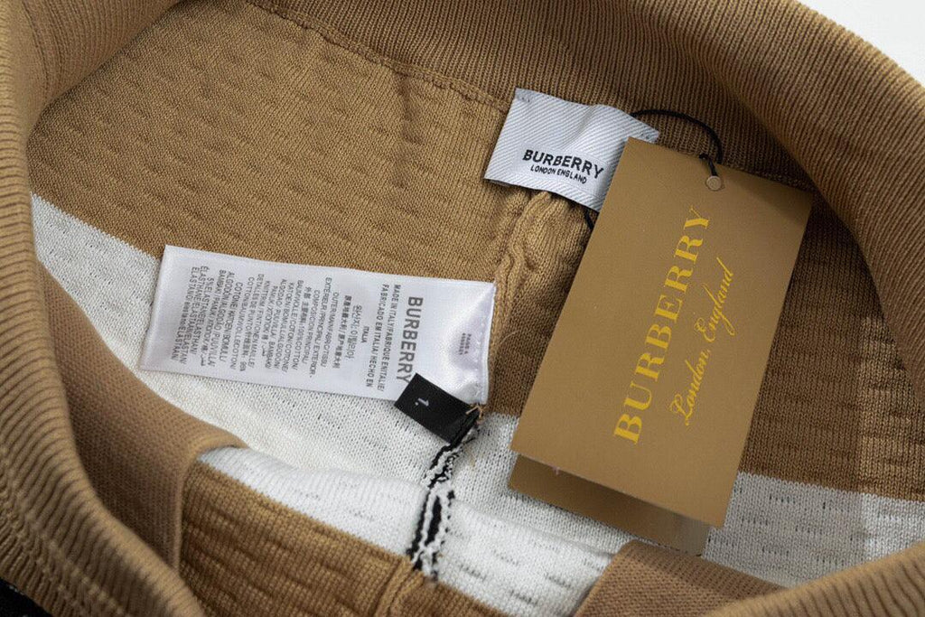 Burberry Men's Striped Cotton Knit Basketball Shorts 'Beige' Banlieue91