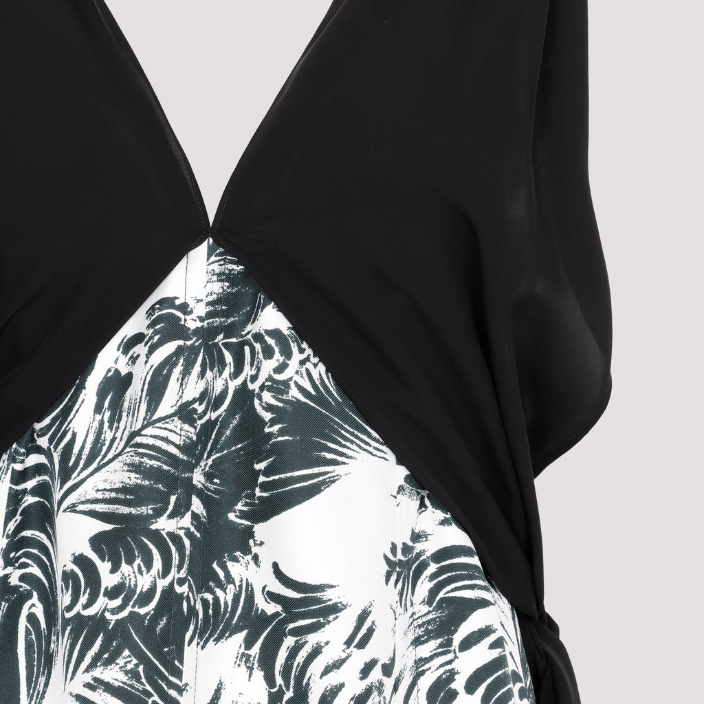 Bottega Veneta Printed Silk Long Dress Women