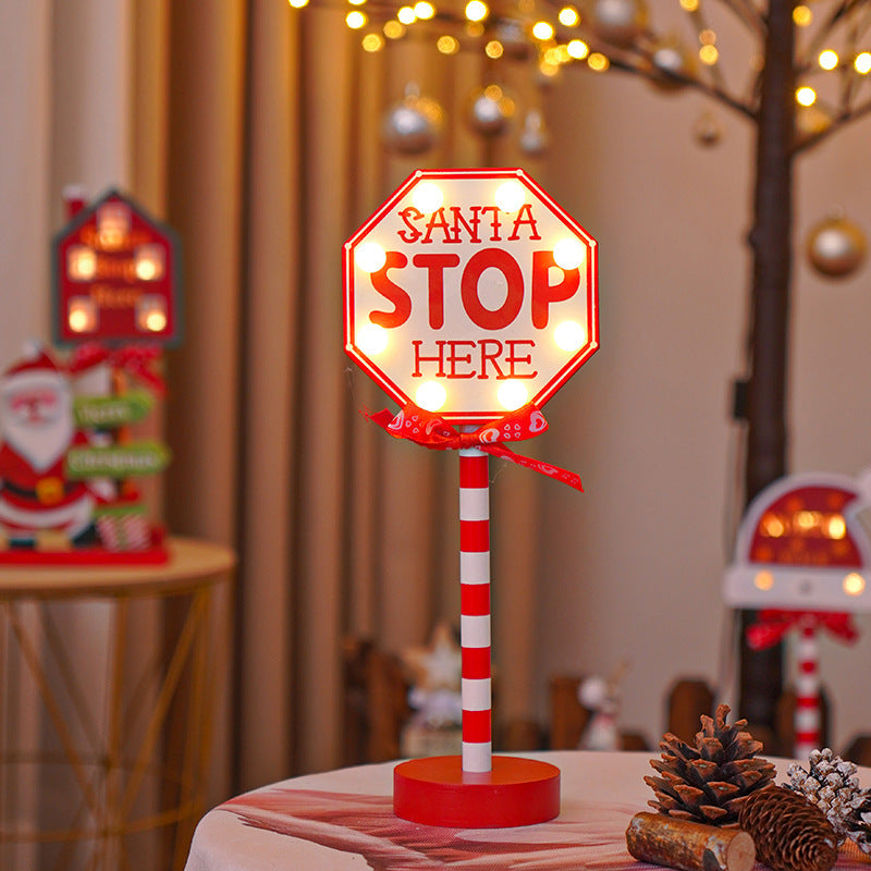 LED Christmas decorative lights, stop signs, Christmas hats, crown shaped lights, storefront ambient lights V.I.P Digital Presence