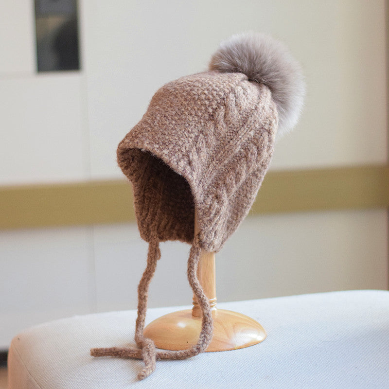 Cute Braid Woolen Cap Women FLIPSTYLEZLLC